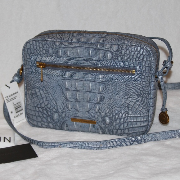 Brahmin Handbags - SOLD! Brahmin Shea Crossbody Bag Light Denim Tetra Leather Purse NWT